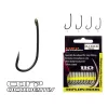 Carp Academy Teflon Hook XS-3 Negru 6 10buc/pachet Cu ochet Cu barbă Cârlig de boilies