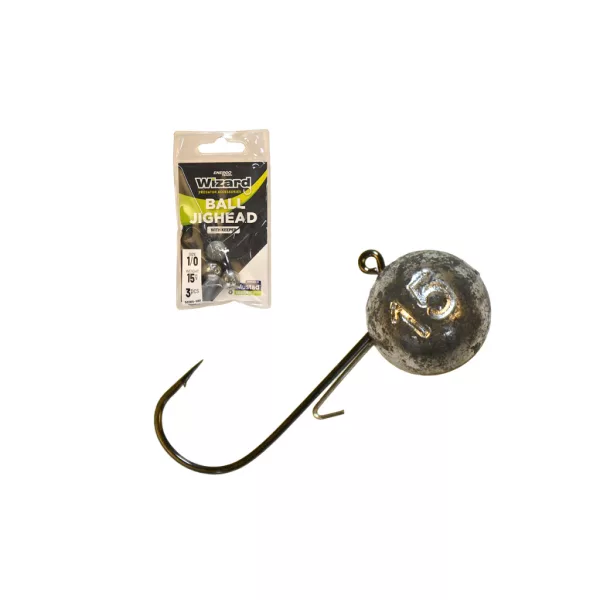 Wizard Ball Jig Head 1/0 5gr Jigfej Kampóval 3db