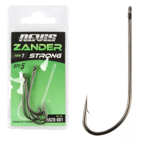 Nevis Zander Strong 1/0 Cârlig de pește răpitor 5 buc