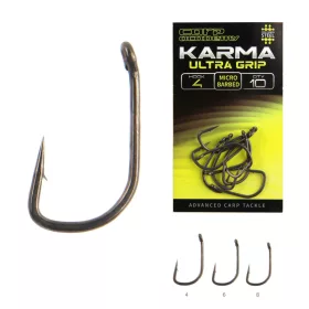   Carp Academy Karma Ultra Grip 6 Cârlig cu ochi, cu barbă 10buc