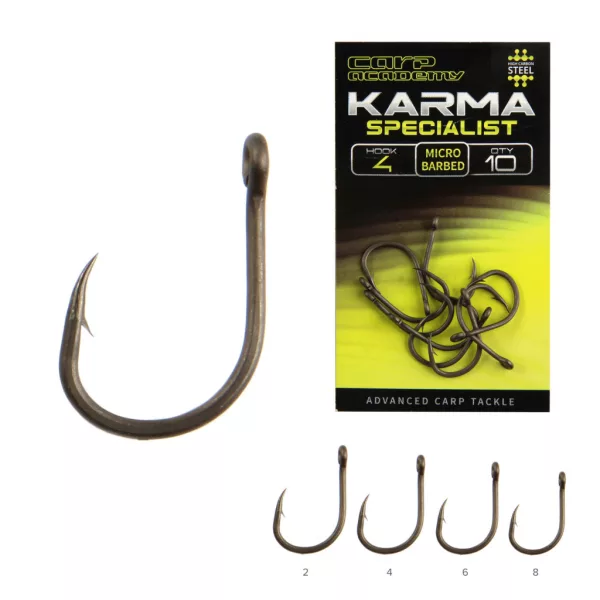 Carp Academy Karma Specialist-X 4 Cârlig cu ochi, cu barbă 10buc