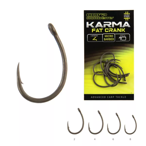 Carp Academy Karma Fat Crank 2 Ochi, Barbă Cârlig 10 buc