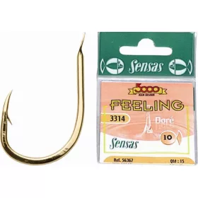   Sensas Feeling 3314 Aur 10, Cârlig de boilie cu barbă, fără ochet 15 buc