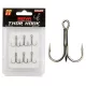 Reiva Treble Hook TR-19 Negru 8 6 bucăți/pachet Cu ochi Cu barbă Cârlig pentru pești răpitori