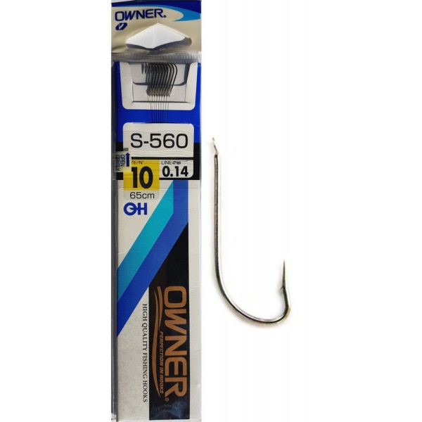 Owner S-560 16 0,12mm 65cm Cârlig Legat pentru Plătică 10buc