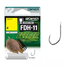 Owner FDH-11 12 Cârlig Feeder, cu paletă, cu barbă 17 buc