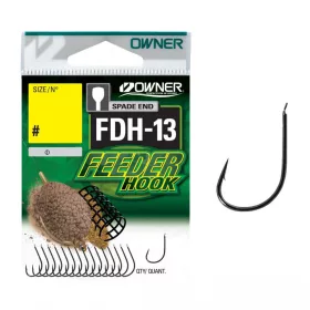   Owner FDH-13 16 Cârlig Feeder cu Barbetă, cu Placă, 17 buc
