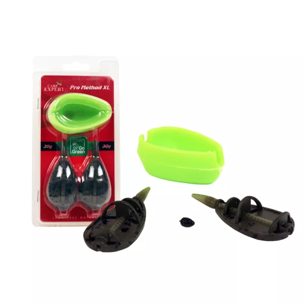 Carp Expert PRO Method XL Coș cu Încărcător Go Green 40 + 40g