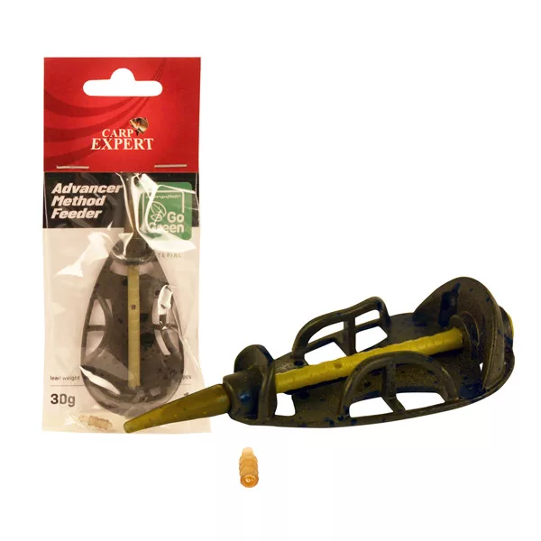 Carp Expert Advancer Method Feeder 50gr Go green Aliaj de Zinc Coș Metodă