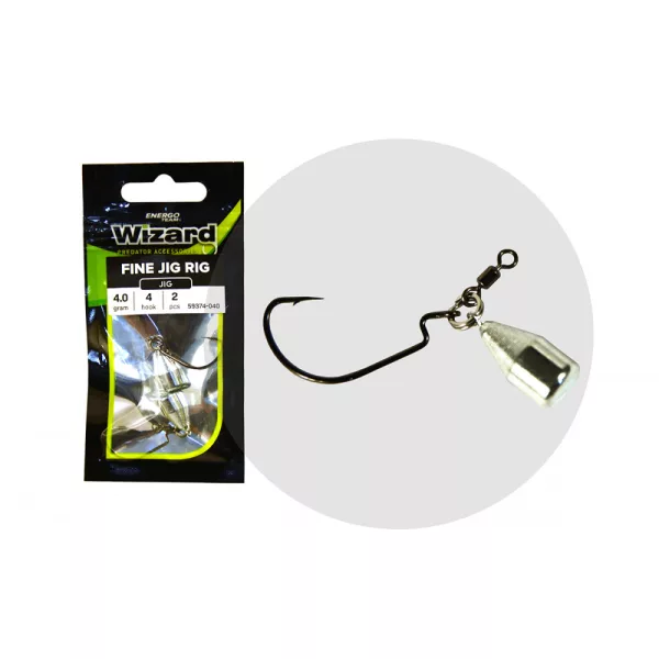 Wizard Fine Jig Rig 4 4gr Montură offset 2buc