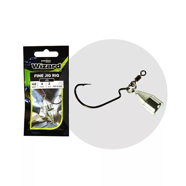Wizard Fine Jig Rig 4 6gr Montură offset 2buc