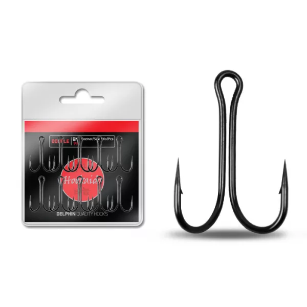 Cârlig Delphin HKD Double / 8buc BN/2