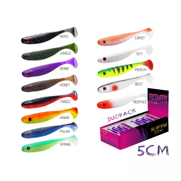 Delphin Rippa Pește de cauciuc Nero 5cm 5buc