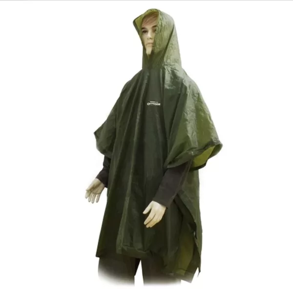 Outdoor PVC Poncho Olive Pelerină de ploaie M