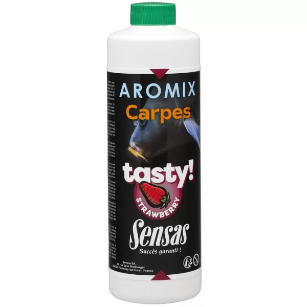 Sensas Aromix Carp Tasty Căpșuni Atractant Lichid 500ml