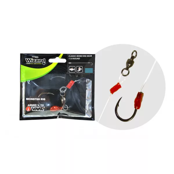 Wizard Monster Classic Mono Rig 11/0 Round 50cm Forfac pentru somn