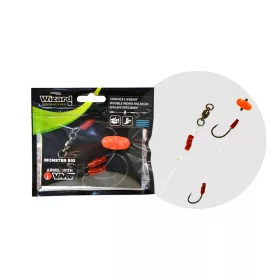   Wizard Monster Surface Livebait Double Mono Rig 6/0+8/0 Specimen 80cm Forfac monofil cu cârlig dublu