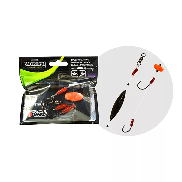 Wizard Monster Upose Pro Mono Bottom Rig 20gr 7/0+9/0 Round Forfac