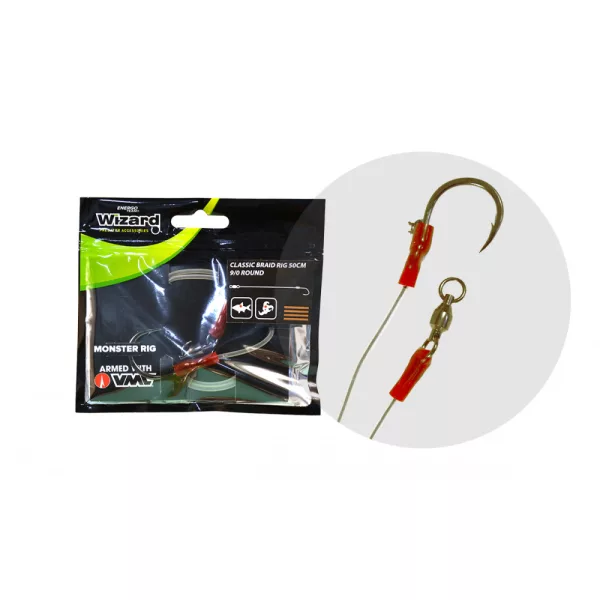 Wizard Monster Classic Braid Rig 9/0 Rotundă Montură de somn