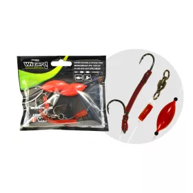   Wizard Monster River Upose Pro Double Monobraid Rig 6/0+8/0 4+4gr Specimen Montură de somn