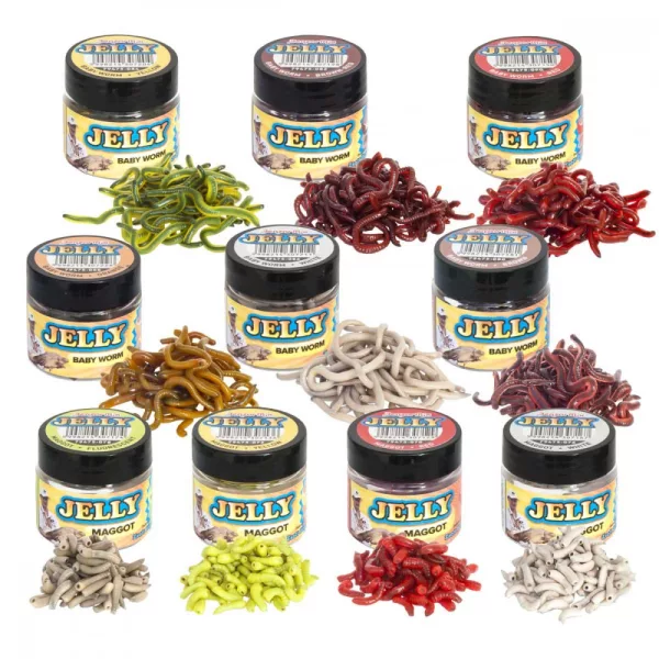 Benzar Jelly Baits Baby Worm Roșu