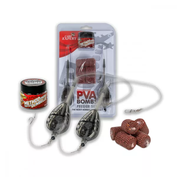 Carp Expert Set Rapid Pva Bomb Montură 30gr+30gr 2 monturi+6 PVA Bomb+momeală Pentru pescuit la fund