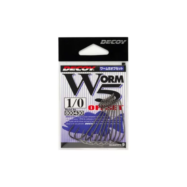 Decoy Worm 5 1/0 Offset Horog 9db