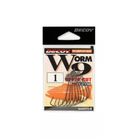 Decoy Worm 9 Upper Cut 1/0 Offset Horog 9db