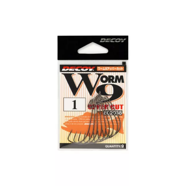Decoy Worm 9 Upper Cut 2/0 Offset Horog 8db