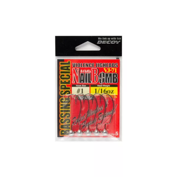 Decoy VJ-71 Nail Bomb #2 2,5gr Offset Jig Fej 5db