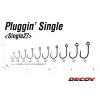 Decoy 27 Pluggin Single #1 Füles Szakállas Egyágú Ragadozóhalas Horog 8db