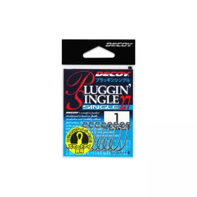   Decoy 27 Pluggin Single #3/0 Füles Szakállas Egyágú Ragadozóhalas Horog 7db