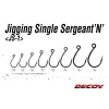 Decoy JS-1 Jigging Single Seargent N #5/0 Füles Szakállas Egyágú Ragadozóhalas Horog 4db