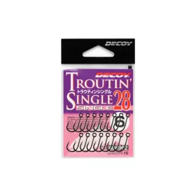   Decoy 28 Troutin Single #6 Füles Szakállas Egyágú Ragadozóhalas Horog 16db