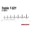 Decoy T-S21 Belly Hook #6 Füles Szakállas Háromágú Horog 6db