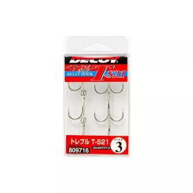   Decoy T-S21 Belly Hook #2 Füles Szakállas Háromágú Horog 6db