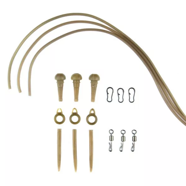 Carp Academy Montură completă pe Tub Moale Maro 3 buc
