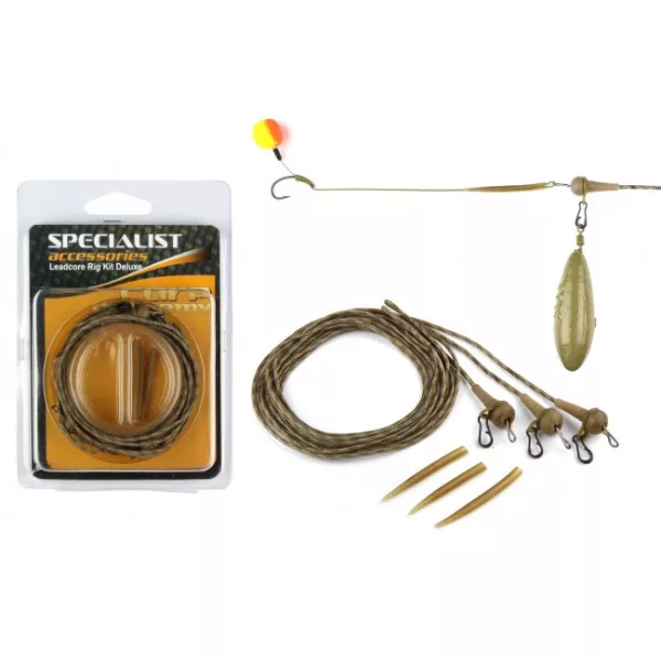 Carp Academy Montură completă pe Fir cu Inserție de Plumb Maro 3 buc