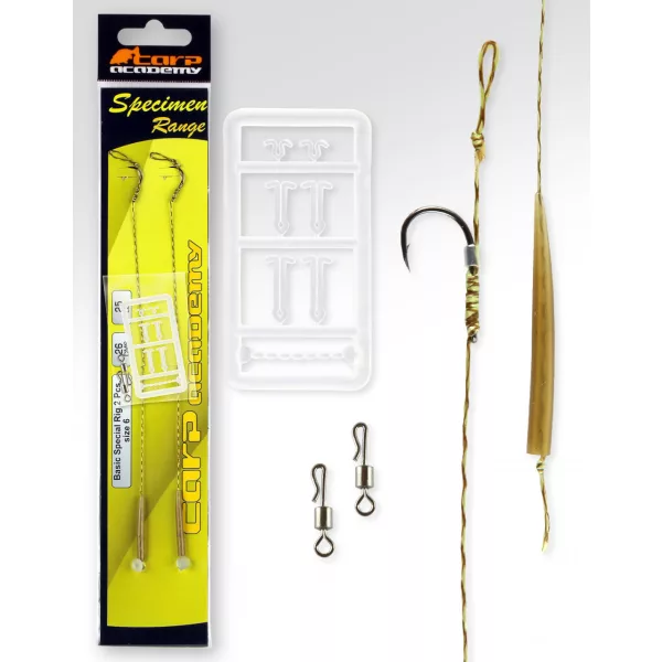 Carp Academy Basic Special Rig Negru 2 2buc/pachet Cârlig de crap Cu Ochi Cu Barbă