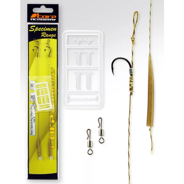 Carp Academy Basic Special Rig Teflon Negru 2 2buc/pachet Cârlig de crap Cu Ochi Cu Barbă