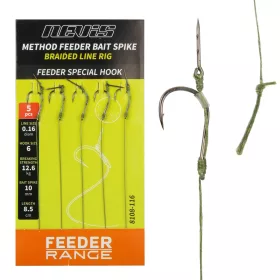   Nevis 12 Forfac Feeder Împletit Legat în prealabil cu Spike pentru Momeală 5 buc