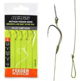   Nevis 8 Forfac Feeder Împletit Pre-legat cu Spike de Momeală 5buc
