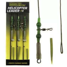   Carp Academy Rig complet pe fir cu insert de plumb, cu agrafă rapidă și agrafă de plumb 75cm 35lb 3 buc