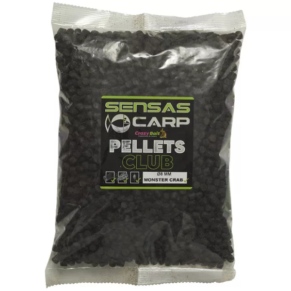 Sensas Monster Crab Club Pellets 8mm Pelete de nadă 1kg
