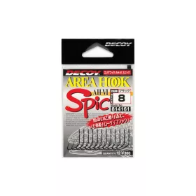   Decoy Area Type VI AH-6 Spic #8 Barbless Füles Szakáll Nélküli Egyágú Ragadozóhalas Horog 12db