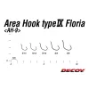 Decoy Area Type IX AH-9 Floria #14 Barbless Füles Szakáll Nélküli Egyágú Ragadozóhalas Horog 12db