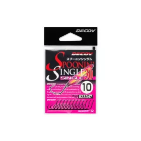   Decoy 30 Spoonin Single #12 Füles Szakállas Egyágú Ragadozóhalas Horog 12db