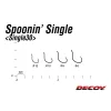 Decoy 30 Spoonin Single #6 Füles Szakállas Egyágú Ragadozóhalas Horog 12db