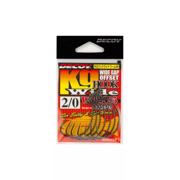 Decoy Worm 25 KG Wide 1/0 Offset Horog 8db