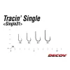 Decoy 31 Tracin Single #8 Füles Szakállas Egyágú Ragadozóhalas Horog 10db